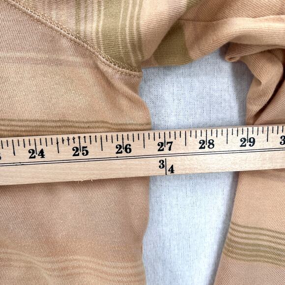 FREE PEOPLE WE THE FREE Baja Stripe Long Sleeve Crop Tee Womens Large Prosecco - Picture 14 of 15